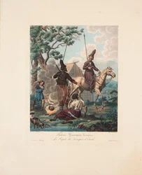 Il picchetto dei cosacchi degli Urali, 1812