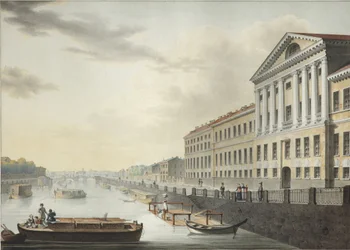 Veduta del fiume Fontanka dal ponte Izmailovsky, 1820-1823