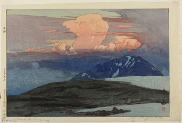 Montagne Goshiki (Goshikihara), dalla serie "Dodici scene delle Alpi giapponesi (Nihon arupusu junidai no uchi)"