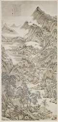 Paesaggio dopo Huang Gongwang
