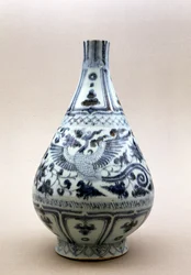 Vaso blu e bianco, dinastia Yuan (1206-1368)