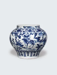 Guan bianco e blu, metà XIV secolo
