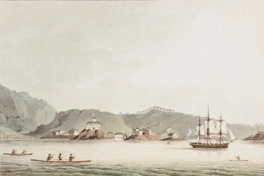 Illustrazione da A Voyage Round the World In the Years 1803-06, in the Ship Neva, 1814