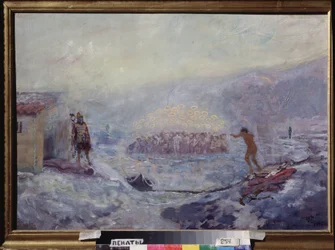 I quaranta martiri di Sebaste (attuale Sivas, Turchia), 1930 circa (olio su tavola)