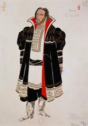 Costume per il personaggio di Boris in Boris Godunov di Modest Mussorgsky