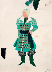 Bozzetto di costume per Fedor in 