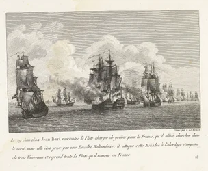 Jan Bart riconquista navi di grano da una squadra olandese, 1694