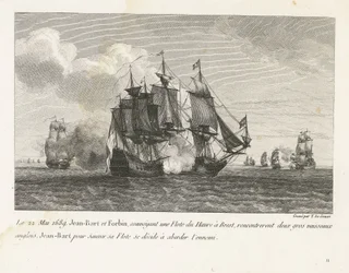 Jan Bart attacca due navi inglesi, 1689
