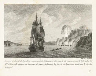 Jan Bart attacca sei navi olandesi al largo della costa del Portogallo, 1693