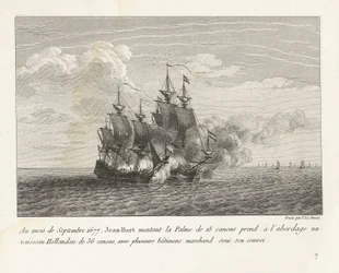 Jan Bart conquista una fregata olandese, 1677