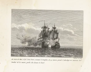 Jan Bart conquista una fregata olandese, 1678