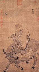 Laozi che cavalca un bue, tra il 1368 e il 1644