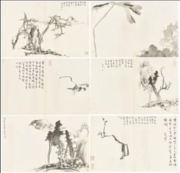 Paesaggi e fiori, album di sei fogli