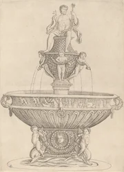 Fontana con statua di Nettuno