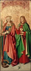 Maestro delle Viole di Zurigo, Santa Caterina e San Giovanni Evangelista