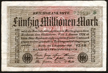 Banconota da 50 milioni di marchi, Germania