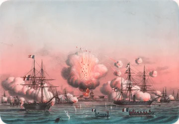 La flotta alleata bombarda Arabat, 25 maggio