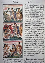 Credenze e superstizioni, Libro IV del Codice Fiorentino, versione bilingue in spagnolo e nahuatl, Storia generale delle cose della Nuova Spagna (Historia general de las cosas de Nueva Espana), civiltà azteca