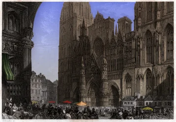 Cattedrale di Rouen, circa 1850