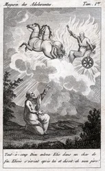 Elia si alza in cielo, circa 1880 (incisione)