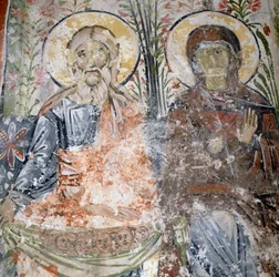 Affreschi nel monastero di Agios Panteleimon