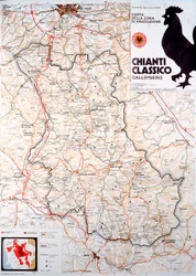 Mappa della zona del Chianti classico