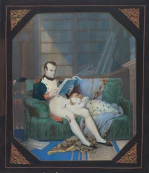 Napoleone nel suo studio con il Re di Roma, c.1860
