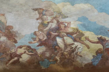 Dipinto della coppia della cupola degli Invalides (1670), Parigi (fotografia)