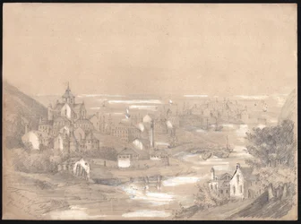 Panorama della città di Fecamp, Normandia