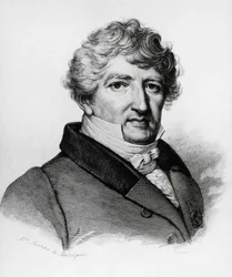 Ritratto di Georges Leopold Chretien Frederic Dagobert Cuvier, biologo francese, incisione