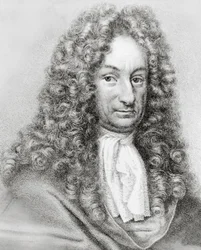 Ritratto di Gottfried Wilhelm von Leibniz (1646-1716), matematico, filosofo e scienziato tedesco, incisione
