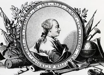 Ritratto di Karl Joseph von Firmian, politico austriaco, incisione