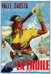 Sci a La Thuile, ca 1950