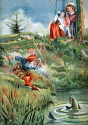 Biancaneve e Rosa Pompon. circa 1910 (incisione)