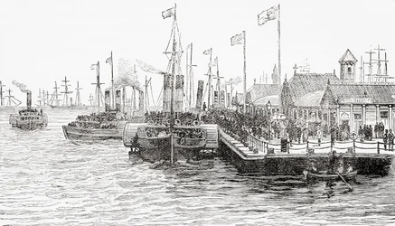 Il molo del principe, Liverpool Dock, Liverpool, Inghilterra