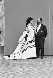 Vittorio Emanuele II con Rosa Vercellana Contessa di Mirafiori