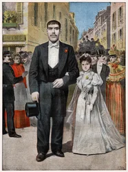 Matrimonio di un gigante del freak show