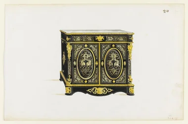 Design per un mobile in stile Boulle