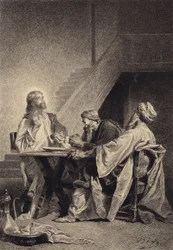 Gesù e i discepoli a Emmaus