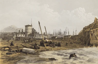 Il retro del vecchio molo di Leith