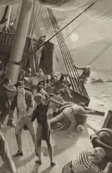 La nave del capitano James Cook in difficoltà al largo di Cape Tribulation