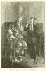 M Jourdain che impara a pronunciare la voce U, Moliere