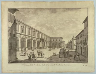 Veduta di Firenze, tavola da "Scelta di XXIV Vedute delle principali contrade, piazze, chiese, e palazzi della Città di Firenze"