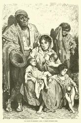 Una famiglia di mendicanti a Jaén