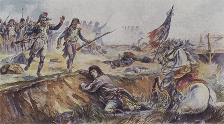Napoleone Gettato dal Suo Cavallo nella Battaglia di Arcole, Italia, 1796