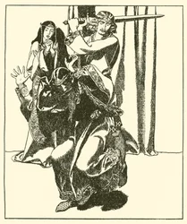 Sir Tristram assalta re Mark