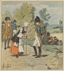 Napoleone parla con una vecchia donna di Tarare