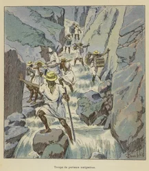 Truppa di portatori malgasci