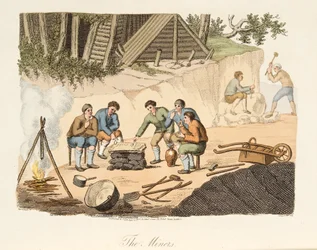 I Cavatori di Grisante, da Italian Scenery, rappresentante i Costumi, le Usanze e i Divertimenti dei diversi Stati d