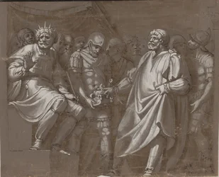 Mucio Scevola davanti a Porsenna